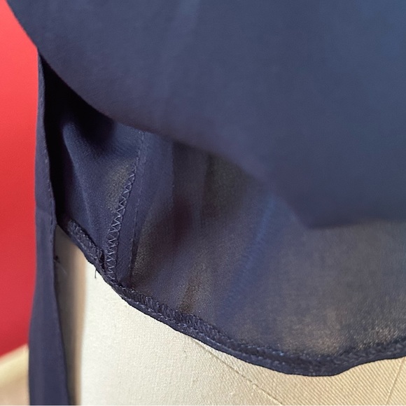 EUC Astr Asymmetrical Tank Top/Blouse Sheer Lined Beaded Neck Line Size M - Picture 12 of 15